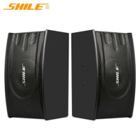 狮乐(SHILE) BX-118 专业家庭ktv音响家用卡拉OK全频音响会议室培训教学店铺音箱 时尚磨沙黑一对