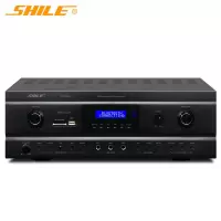狮乐(SHILE) OK-555A 功放机光纤同轴输入蓝牙REC录音防啸叫高保真卡拉OK功放机250W大功率放大器
