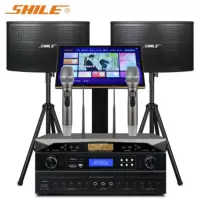 狮乐(SHILE)OK555C+KTV04+SH11+K8 家庭ktv音响套装专业家用K歌唱歌音箱设备全套卡拉ok点歌机