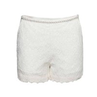 秋水伊人 2014夏装新品蕾丝拼接短裤热裤直筒淑女休闲裤132408008