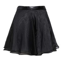 2014秋水伊人秋装新款欧根纱大摆优雅纯色半身裙短裙子