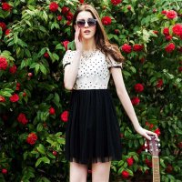 秋水伊人2015夏装新品女装夏季通勤雪纺修身夏裙连衣裙中裙子A269 132102005