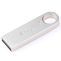金士顿(Kingston)DTSE9 16GB U盘 银灰 USB2.0 金属超薄车载创意不锈刚U盘 艺术签名定制