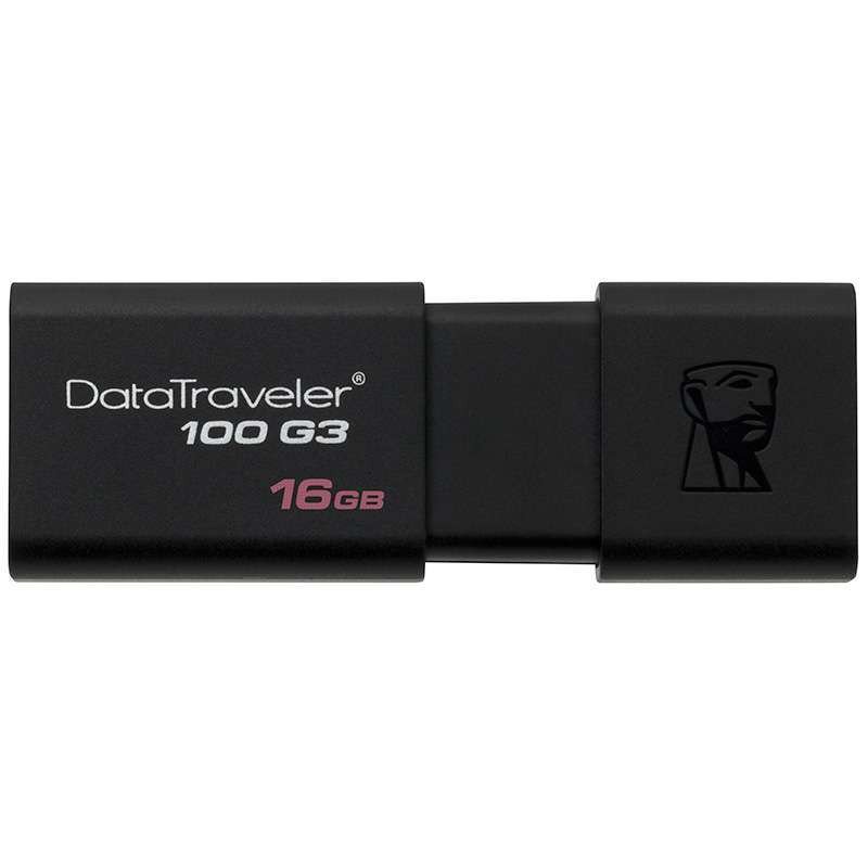 金士顿(Kingston)DT100 G3 16GB高速USB 3.0 电脑学生办公商务优盘16G车载闪存盘