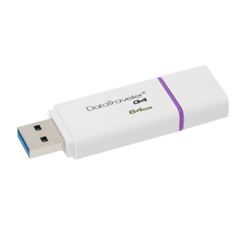 金士顿(Kingston) DTIG4 64GB高速U盘USB3.0车载64g优盘商务办公学生电脑闪存盘电视u盘紫色