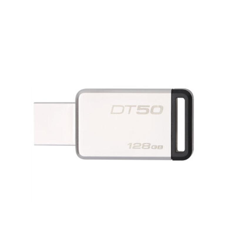 金士顿(Kingston)USB3.1 128GB金属U盘 DT50黑色迷你个性定制创意定制u盘激光刻字 文字定制