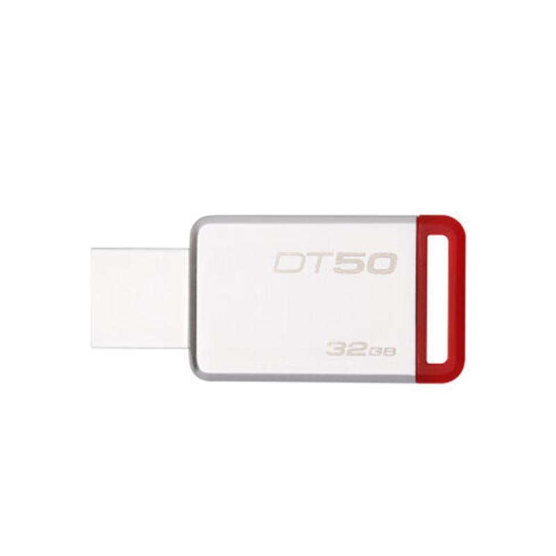 金士顿(Kingston)USB3.1 32GB金属U盘 DT50红色迷你个性创意定制u盘激光刻字 文字+图案定制