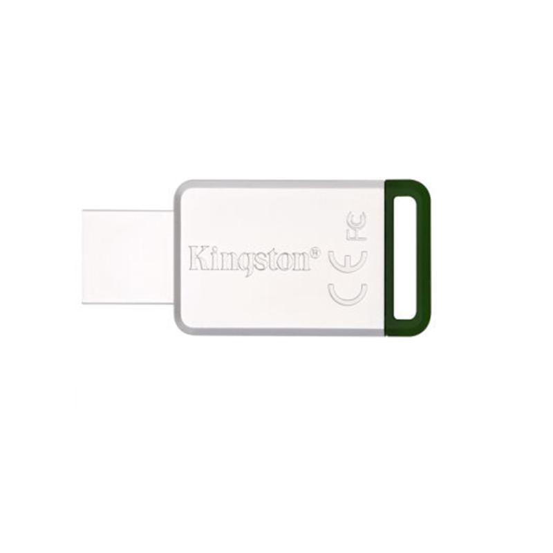 金士顿(Kingston)USB3.1 16GB 金属U盘 DT50绿色迷你个性创意定制u盘激光刻字 文字+图案定制