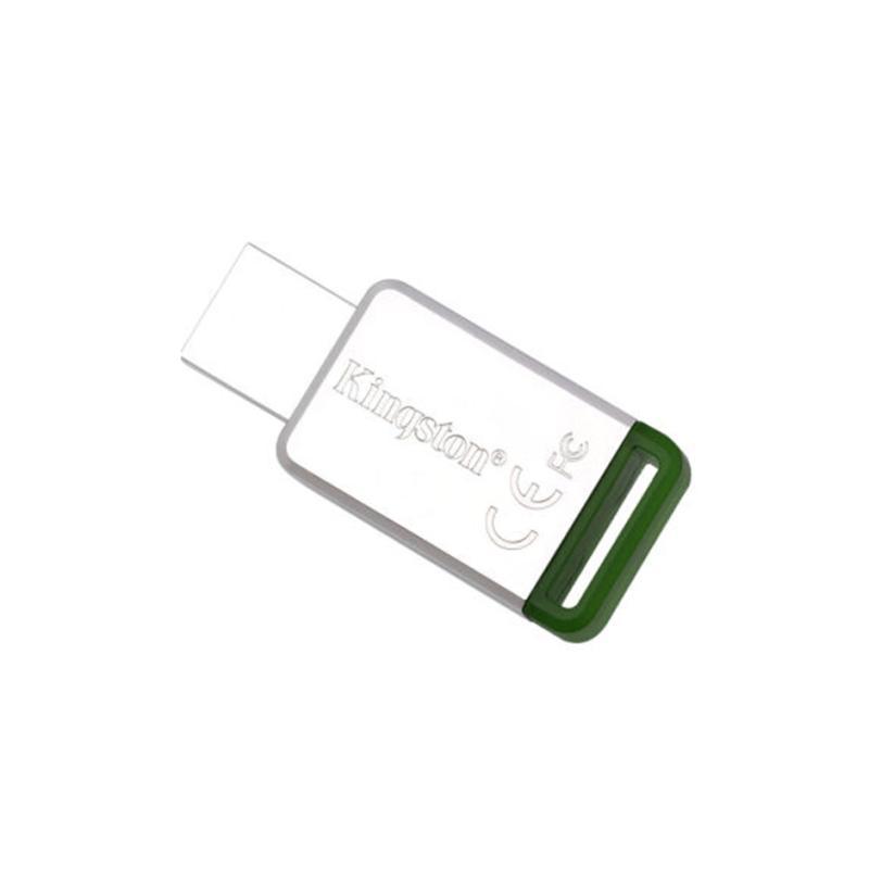 金士顿(Kingston)USB3.1 16GB 金属U盘 DT50绿色迷你个性创意定制u盘激光刻字 文字+图案定制