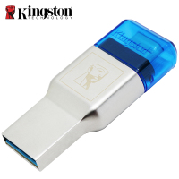 Kingston金士顿 TF读卡器FCR-ML3C银色高速USB3.1 TYPE-C电脑手机两用读卡器双接口