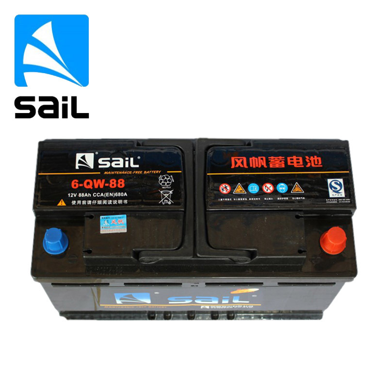 风帆蓄电池旗舰店6-QW-88免维护汽车电瓶12V88AH适用宝马5系/奔驰E系/帕杰罗/勇士以旧换新