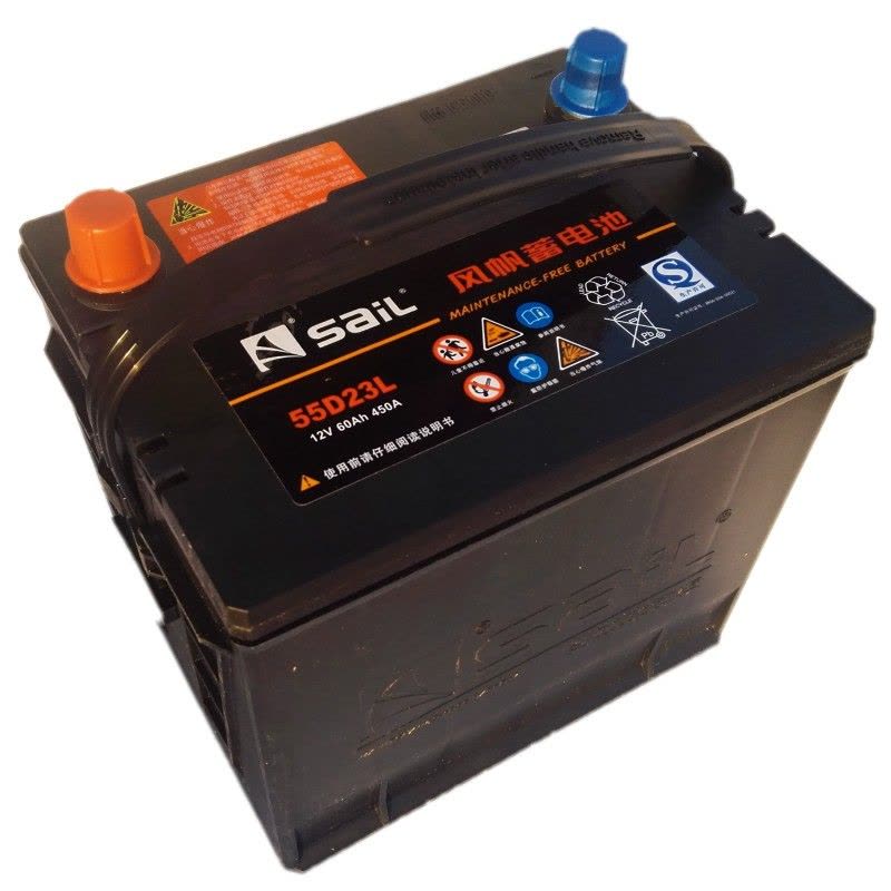 风帆蓄电池旗舰店55D23L/R免维护汽车电瓶12V60AH适用力帆320/格蓝迪/戈蓝/悦翔/雅力士/骏捷以旧换新图片