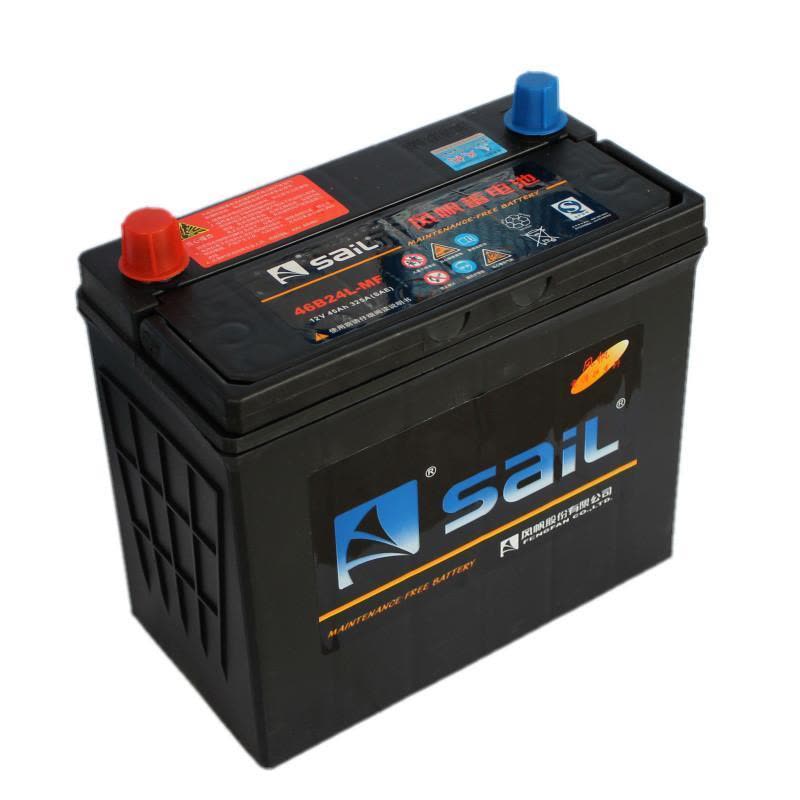 风帆蓄电池旗舰店46B24L/R汽车电瓶12V45AH适用优派/优优/理念S1/吉姆尼/起亚K2/启辰以旧换新图片