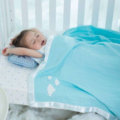 云朵宝宝 幼儿园午睡毯 婴儿纯棉纱布盖被 宝宝纱布muslin盖毯夏儿童空调被