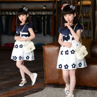 童装2016夏季新款女童连衣裙宝宝太阳花绣花公主风韩版全棉蓬蓬裙