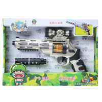 小小部队 玩具枪儿童声控枪左轮八音枪声光玩具男孩 左轮枪 儿童玩具枪