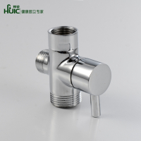 辉瓷铜快开三通分水器4分/6分转换阀 淋浴花洒一进二出分水阀