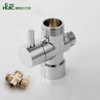 辉瓷铜快开三通分水器4分/6分转换阀 淋浴花洒一进二出分水阀
