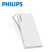 philips/飞利浦充电宝iphone线便携自带苹果线聚合物锂离子电芯10000毫安通用超薄DLP1130V白色