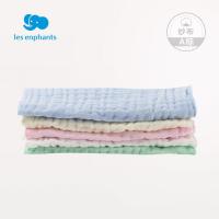 丽婴房婴儿手帕宝宝纯棉纱布手帕儿童六层纱布口水巾6条礼盒套装