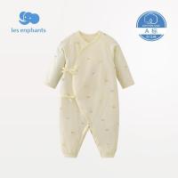 丽婴房婴儿衣服儿系带连体衣男女宝宝纯棉连身装夏