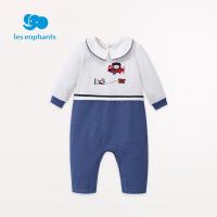 丽婴房童装男宝时尚撞色连体衣婴幼儿卡通可爱连身装2020春季新款