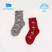 丽婴房婴儿衣服配饰女童柔软舒适袜子2双装女宝可爱袜子秋新