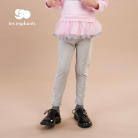 丽婴房童装女童打底裤字母印图儿童裤子秋季宝宝新款休闲长裤