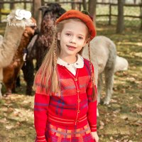 丽婴房童装女宝宝时尚简约休闲线衫女童柔软舒适毛衣秋季新款