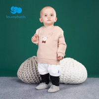 丽婴房童装男女宝宝厚款柔软保暖套装可爱假两件套装冬季新款