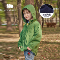 丽婴房童装男童冲锋衣秋装新款儿童外套防风加绒宝宝户外服秋