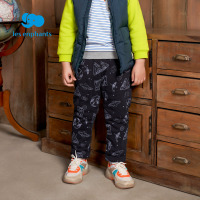 丽婴房童装男童时尚太空印图长裤儿童柔软舒适裤子冬季新款