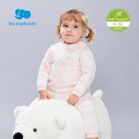 丽婴房男女宝宝绗棉针织内衣套装儿童中小童加厚睡衣套装冬新