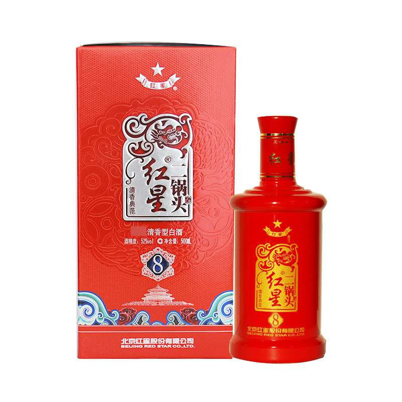 红星52度红星二锅头清香典范8500ml白酒酒界网