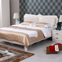 铂森 白色 成人 床 双人床 储物床 婚床 2米 现代 简约 家具 特价 JS-6103