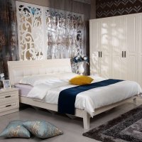 铂森 白色 成人 床 双人床 储物床 婚床 1.8米 现代 简约 家具 JS-6106