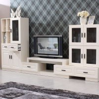 铂森 简约现代电视墙 伸缩电视墙电视柜组合 家具电视柜地柜组合