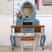 铂森 欧式 美式乡村 地中海 化妆台 梳妆台 镜 桌 现在 简约 HZY-9101