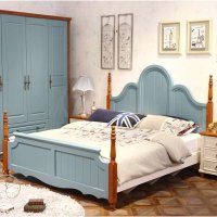 铂森 地中海家具地中海床 美式乡村床实木床公主田园床欧式床HZY-9101