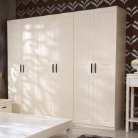 铂森 简约 现代 简易 白色 衣柜 衣橱 六门 收纳 特价