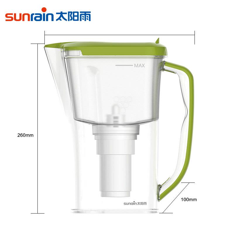 太阳雨(Sunrain) 净水壶家用滤水壶净水器 绿色款图片