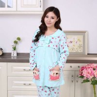 雅孕11517 月子服秋 春秋孕妇睡衣 秋冬纯棉哺乳睡衣喂奶衣 家居服套装