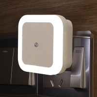 乾越(qianyue)LED光控方形小夜灯 节能光控感应灯 床头灯 卧室厨房卫生间夜光灯