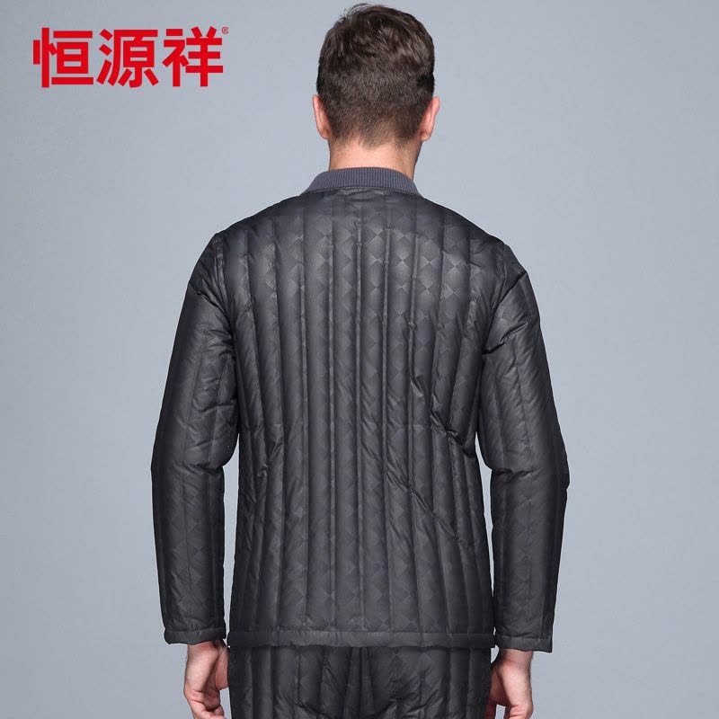 恒源祥冬装中老年人轻薄羽绒服男内胆居家保暖内衣爸爸装羽绒内胆图片
