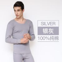 南极人NanJiren薄款保暖内衣[秋衣+秋裤]通用套装棉质内衣圆领打底基础棉毛套P6001JM