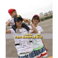 新款装the couple pig亲子装T恤/全家装/家庭装 抱抱