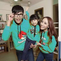 the couple pig 亲子装 秋冬装 全家装一家三口装 愤怒小鸟