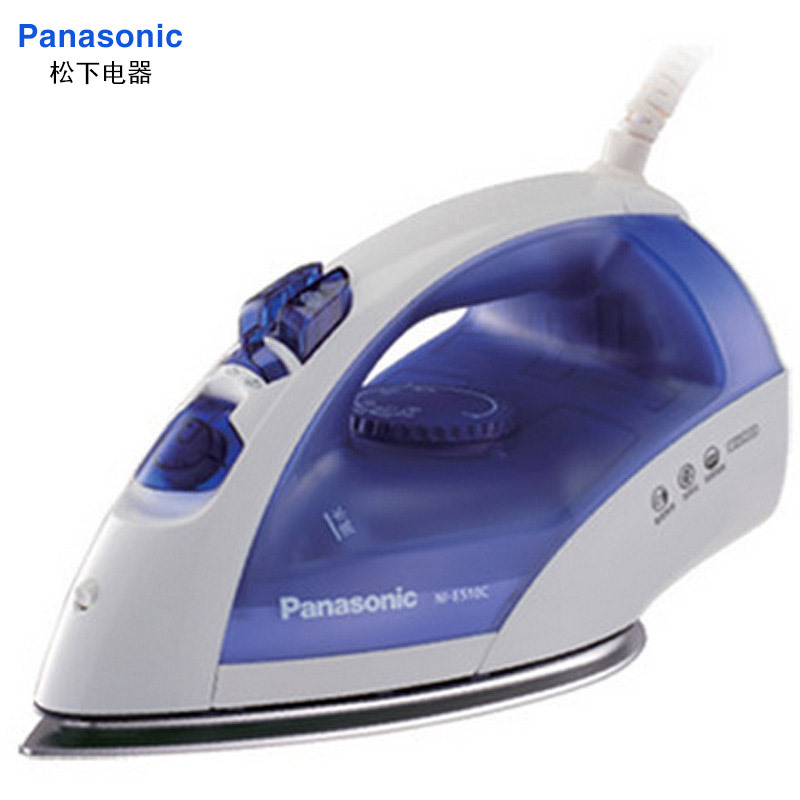 Panasonic/松下蒸汽电熨斗NI-E510C U形底板,U形环绕蒸汽导槽 垂直熨烫