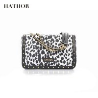HATHOR手提单肩尼龙女包 原创个性小方包 时尚潮流豹纹女包包
