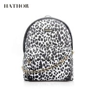 HATHOR原创街头豹纹印花尼龙双肩包女包 韩版 潮流女包双肩背包